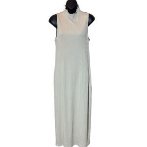 Reformation women’s small Marbella knit dress cream midi mock neck elegant